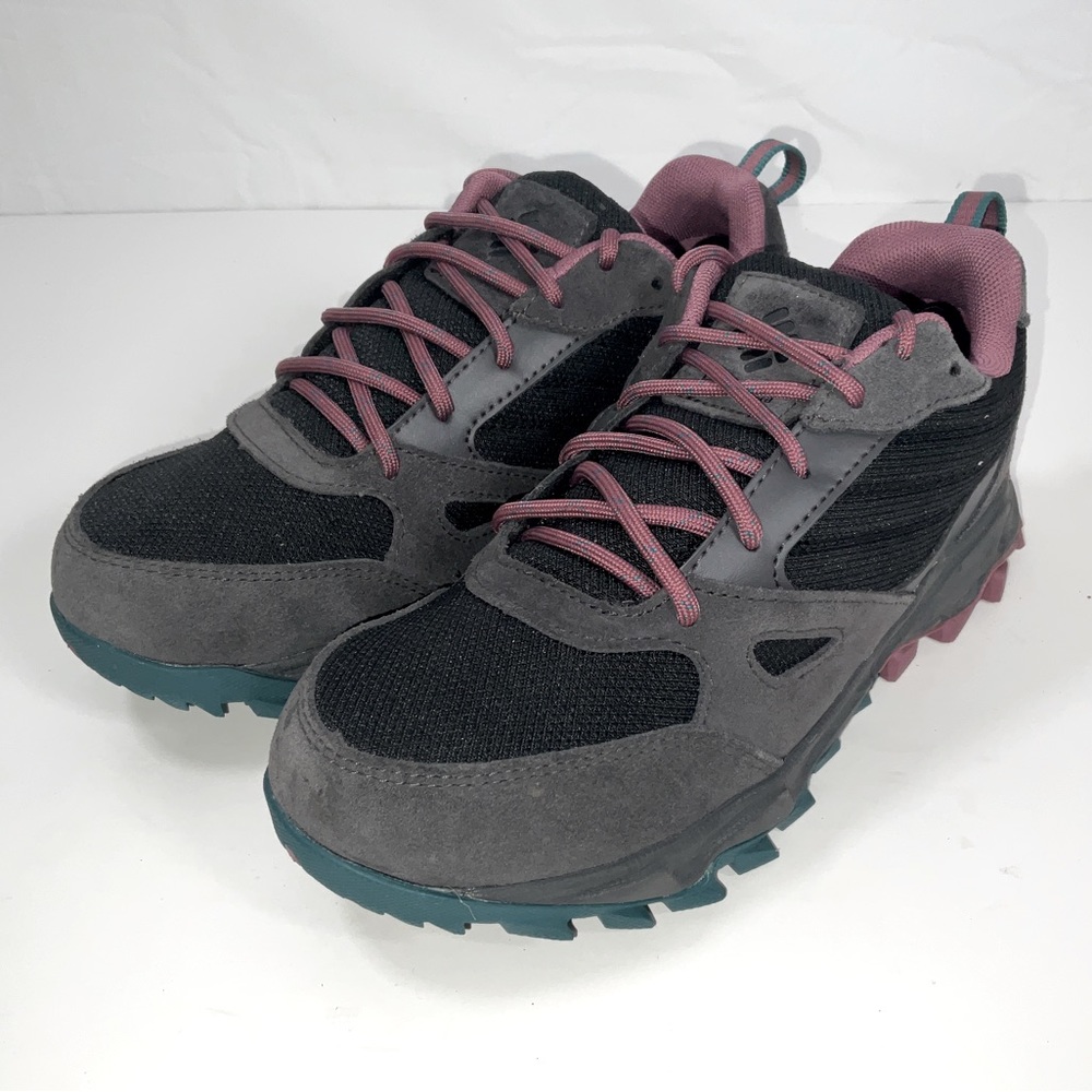 Women’s Columbia IVO Trail Waterproof Hiking Shoes Black & Mauve - Size 5